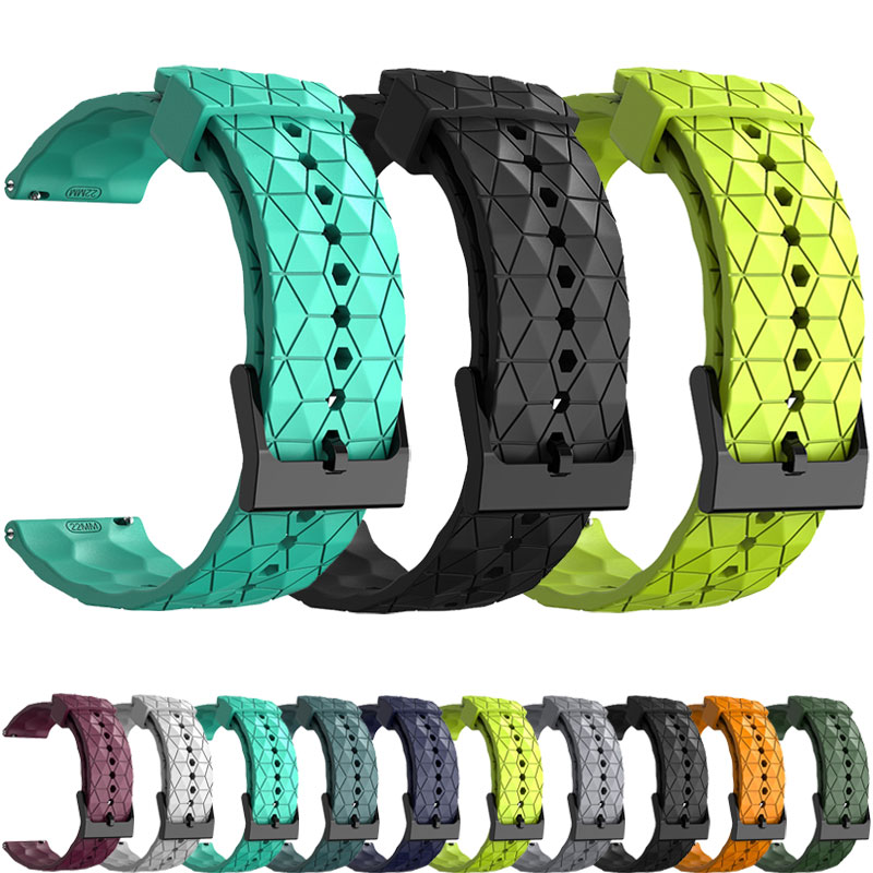 Men'S Accessories Hand Bands - สายนาฬิกาซิลิโคนแบบสปอร์ตขนาด 20 มม. 22 มม. สีดำ