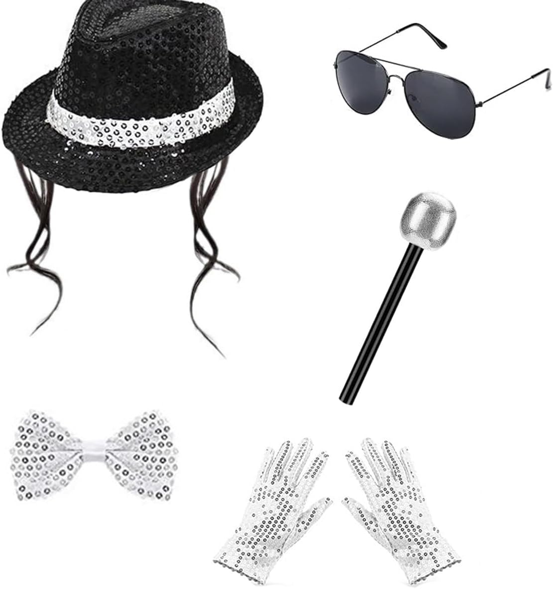 Men'S Accessories In The 90S - ชุดนักเต้นชายสไตล์ยุค 80s 90s สำหรับงานปาร์ตี้ฮาโลวีน ชุดนักร้องประดับเลื่อมพร้อมเครื่องประดับ