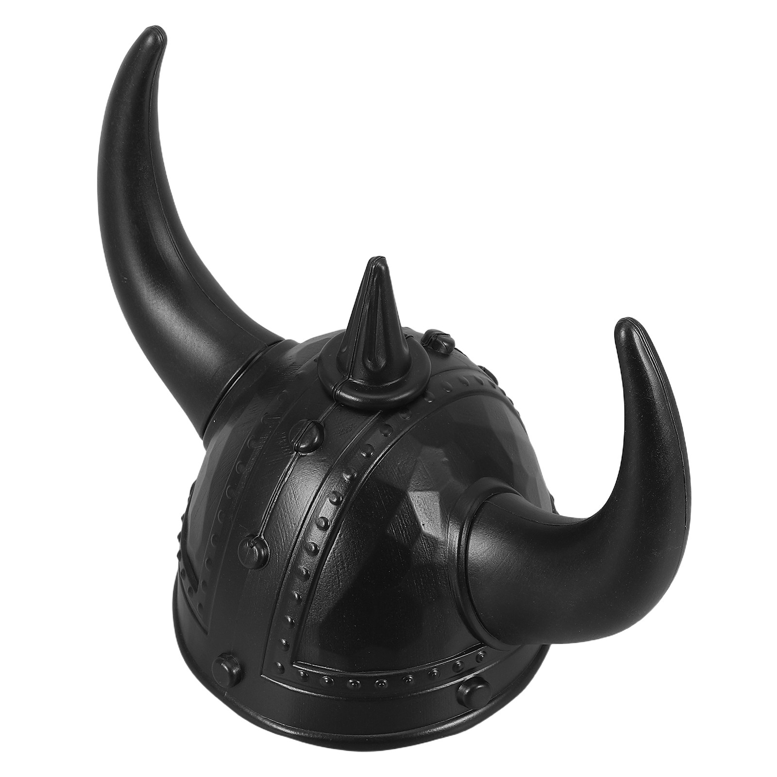 Medieval Men'S Accessories - เขาไวกิ้งสำหรับผู้ชาย สีดำ ทำจากพลาสติก อุปกรณ์เสริมชุดคอสตูมยุคกลาง สำหรับงานปาร์ตี้ฮาโลวีน ของตกแต่ง