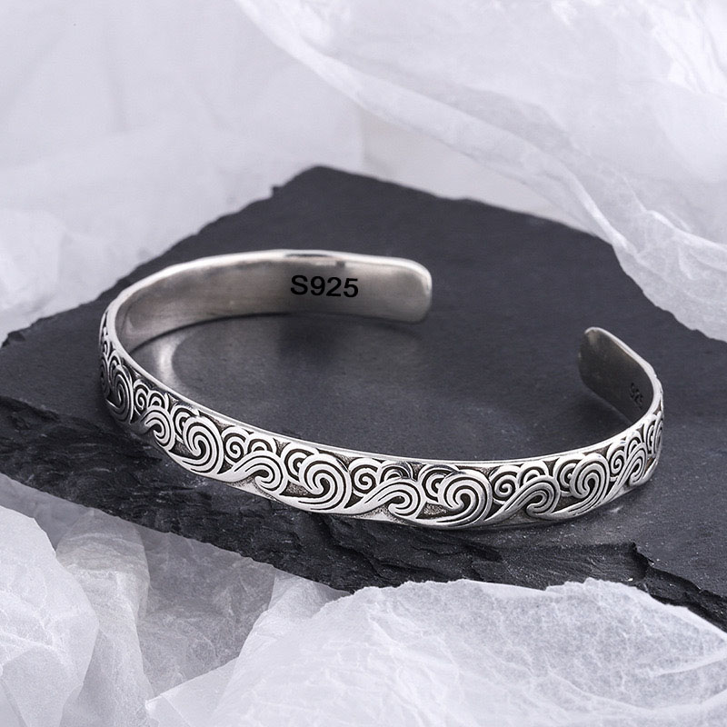 Men'S Accessories Trending - สร้อยข้อมือเงินแท้ 925 สําหรับผู้หญิงผู้ชาย String อุปกรณ์เสริมแนวโน้ม Vintage