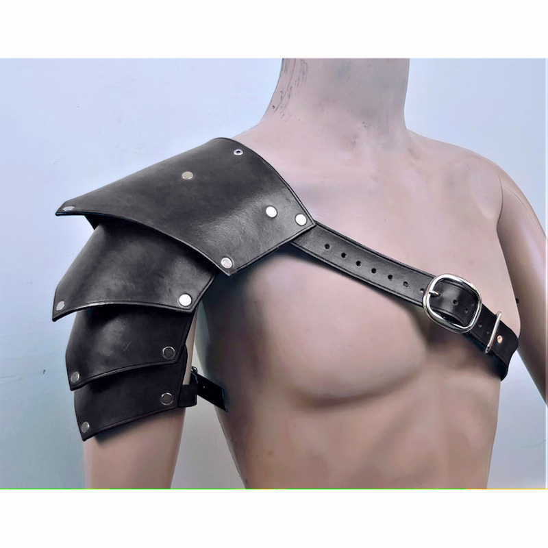 Medieval Men'S Accessories - ชุดคอสเพลย์นักรบไวกิ้งยุคกลาง นักรบกลาดิเอเตอร์ ชุดเกราะป้องกันไหล่ ชุดโจรสลัด สไตล์สตีมพังก์ สายรัดหนัง