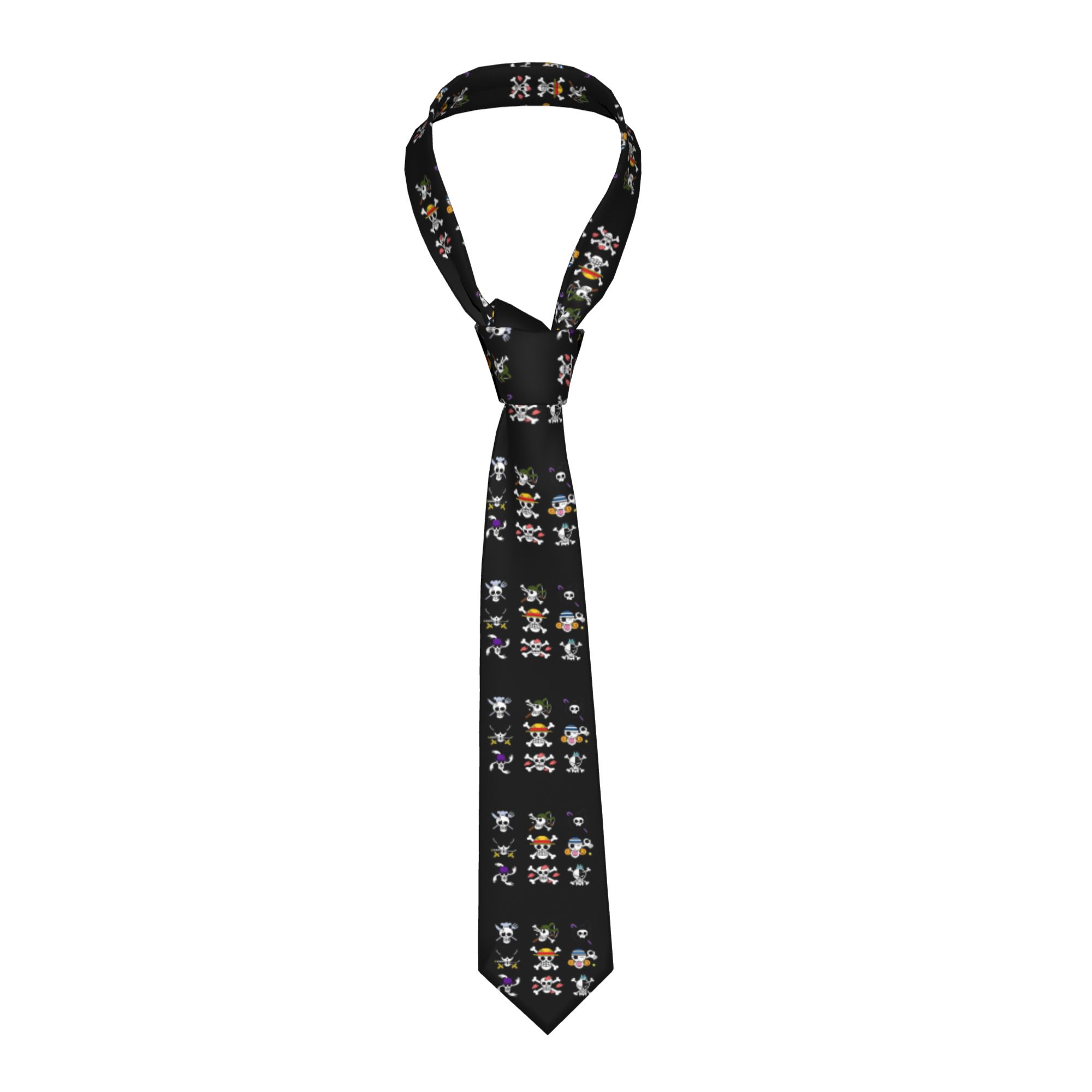 Men'S Accessories In The 90S - เนคไทลายธงโจรสลัด คอลเลคชั่นยุค 90 สำหรับผู้ชาย ทรงสลิม 8