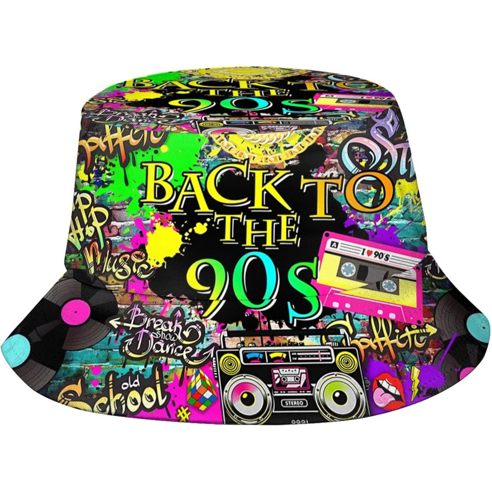 Men'S Accessories In The 90S - หมวกทรงบักเก็ตสไตล์เรโทรยุค 80s 90s สำหรับผู้ชายและผู้หญิง พับเก็บได้ ป้องกันแสงแดด