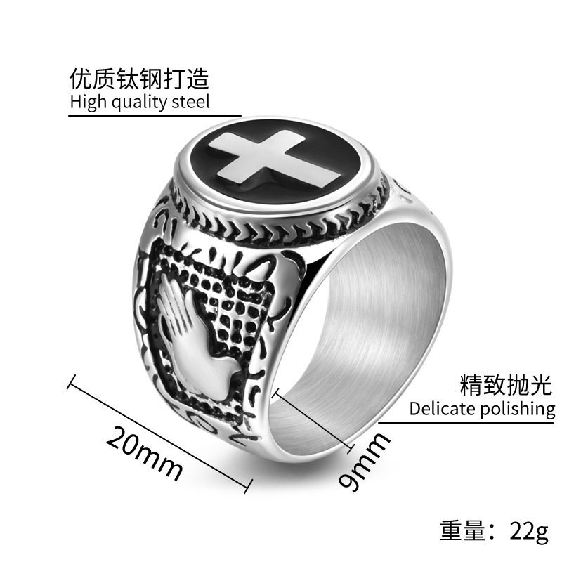 แหวนสแตนเลสสตีลรูปพระเยซูพร้อม - Men'S Accessories Hand Bands บทวิจารณ์และราคา