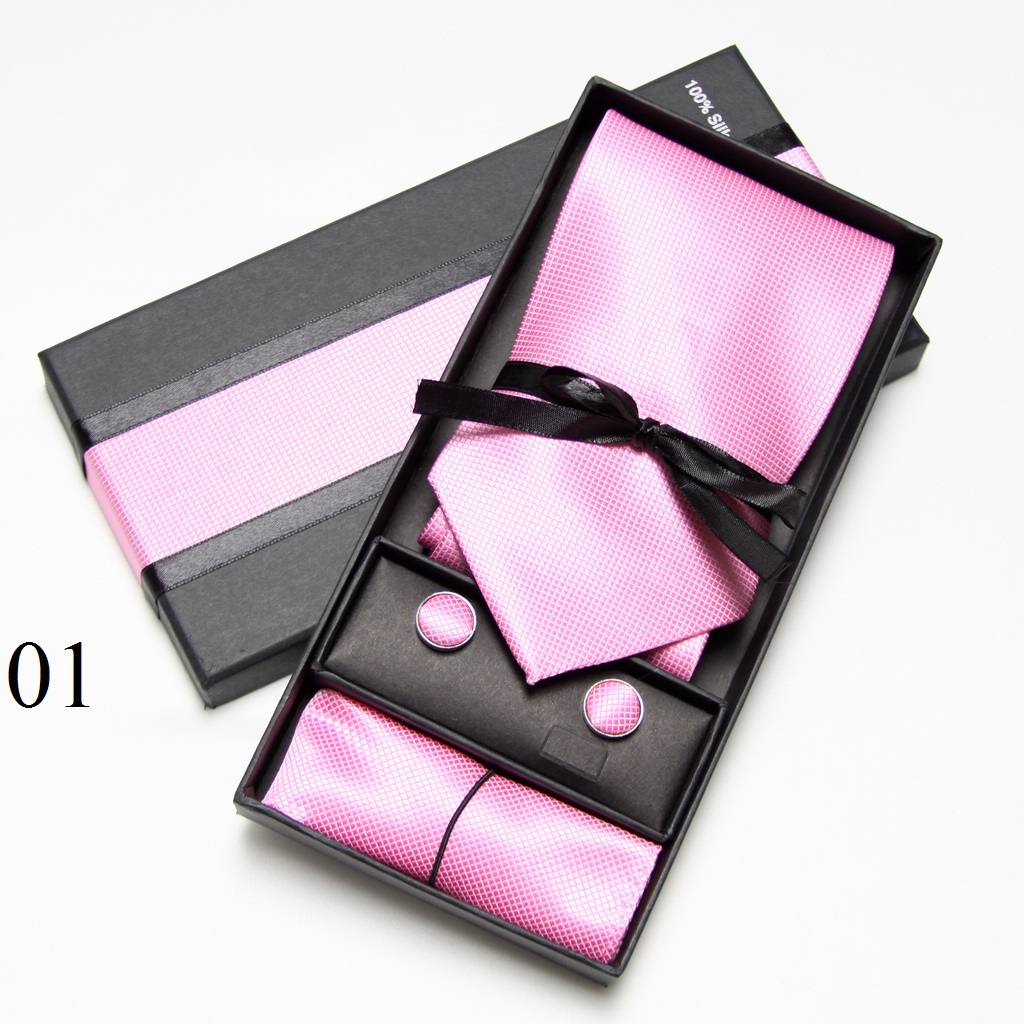 ชุดเซ็ตเนคไท ผ้าเช็ดหน้า และกร - Neck Tie Set Box บทวิจารณ์และราคา