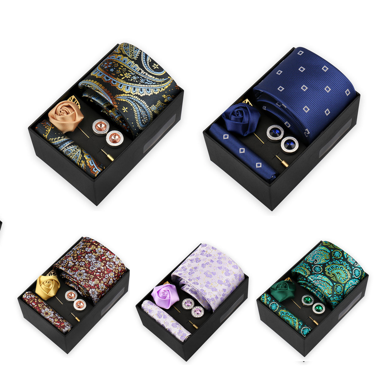 ชุดเนคไทแฟชั่นสำหรับผู้ชาย พร้ - Neck Tie Set Box บทวิจารณ์และราคา