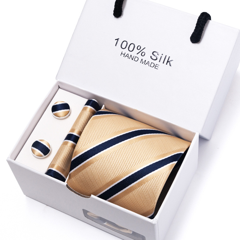ผู้ชายใหม่ดอกไม้ Polka Dot Mul - Neck Tie Set Box บทวิจารณ์และราคา