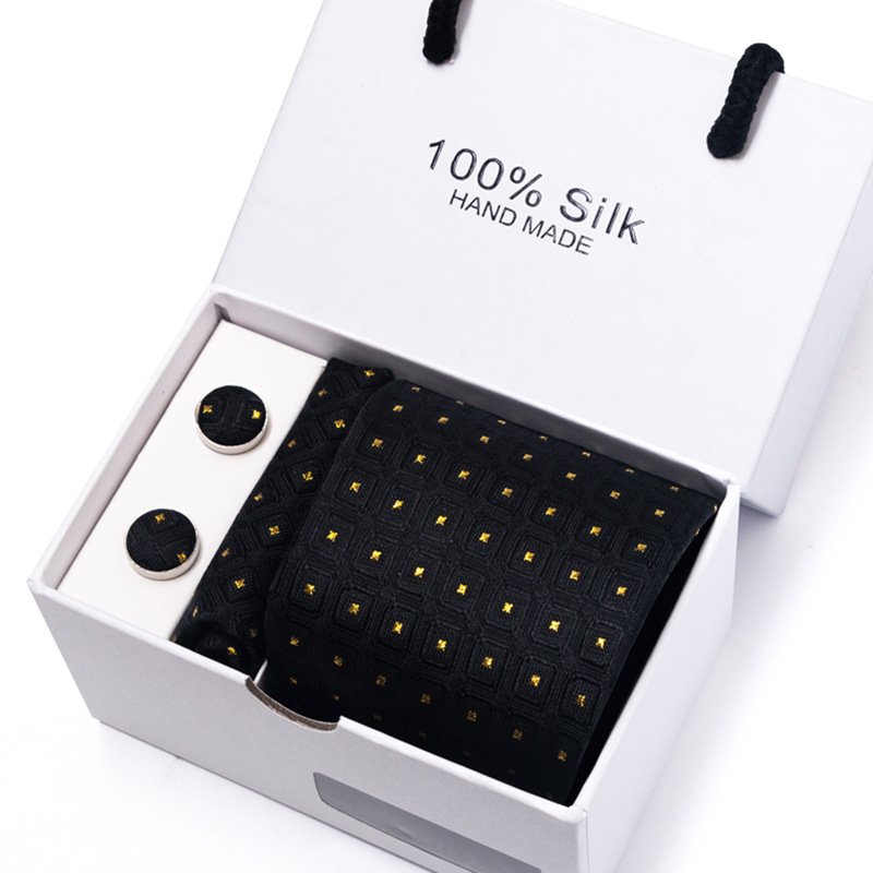 ผู้ชายใหม่ดอกไม้ Polka Dot Mul - Neck Tie Set Box บทวิจารณ์และราคา