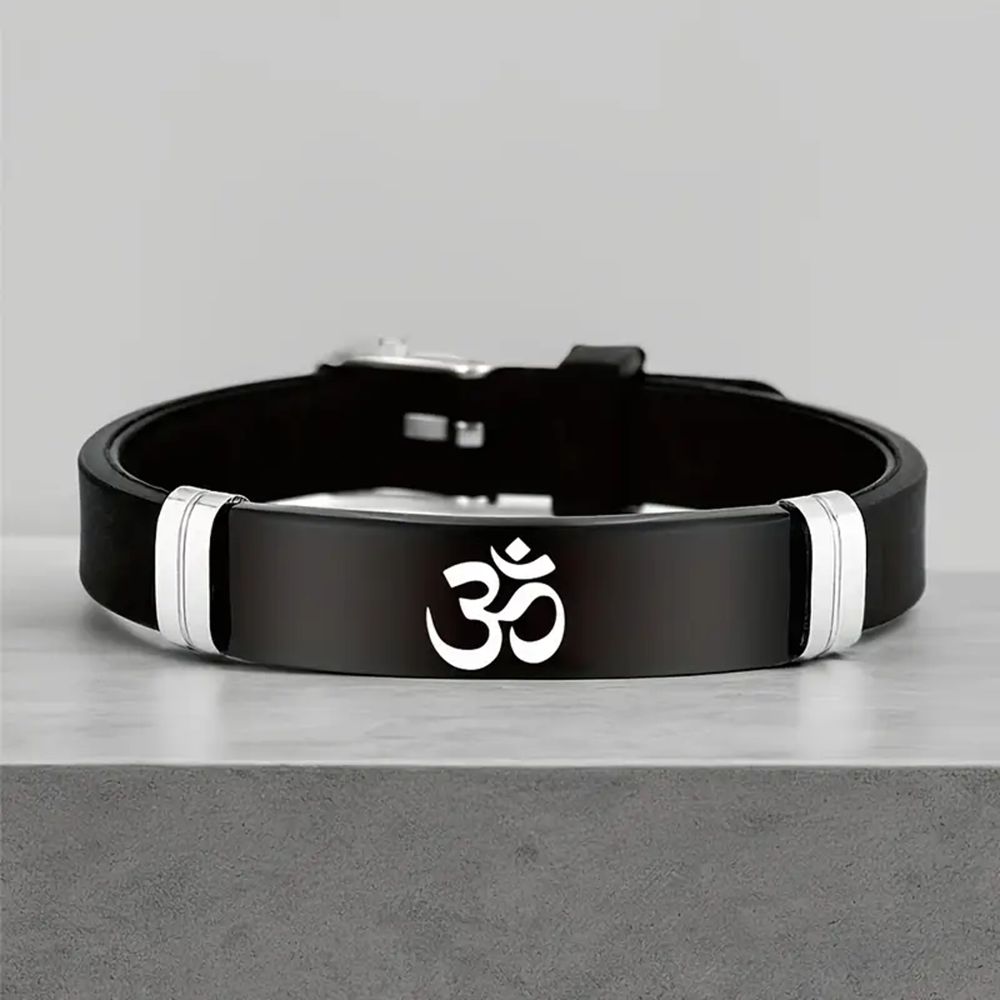 กำไลข้อมือสแตนเลสสตีลสลักอักษร - Men Accessories India บทวิจารณ์และราคา
