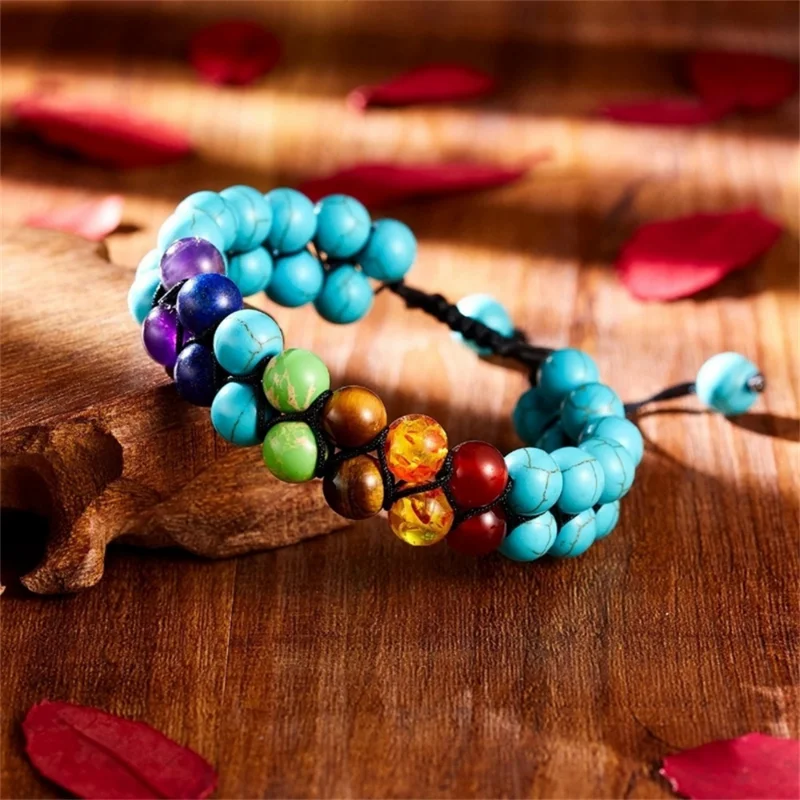 Double Layer 7 Chakra สร้อยข้อ - Men Accessories India บทวิจารณ์และราคา