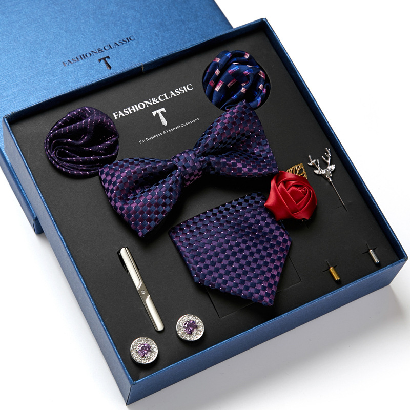 สีเขียว Mens Tie ของขวัญกล่องผ - Neck Tie Set Box บทวิจารณ์และราคา