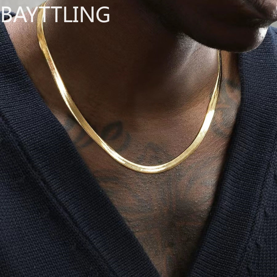 สร้อยคอโซ่งูแบน4มม. สีเงินสเตอ - Men'S Accessories Trending บทวิจารณ์และราคา