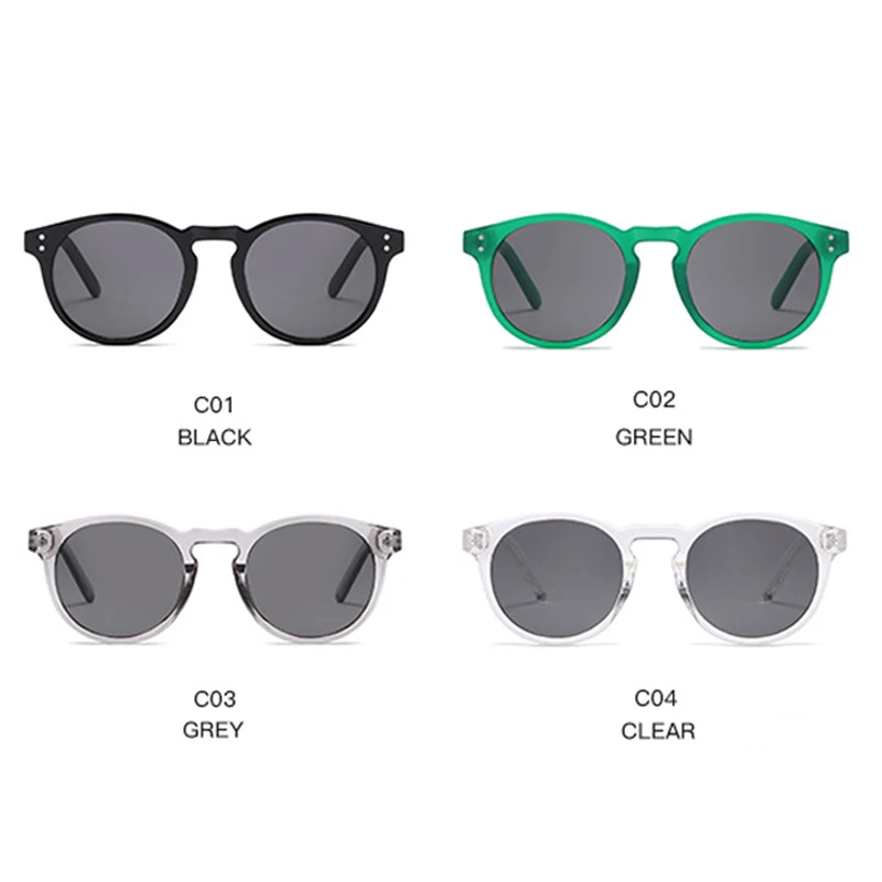 แฟชั่นRivetสีเขียวรอบแว่นตากัน - Men'S Accessories In The 90S บทวิจารณ์และราคา