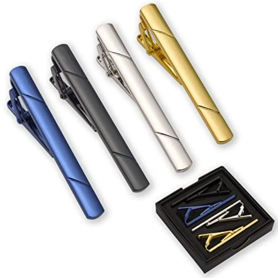 คลิปหนีบเนคไทสำหรับผู้ชาย 4 ชิ - Men Accessories Gift Box บทวิจารณ์และราคา