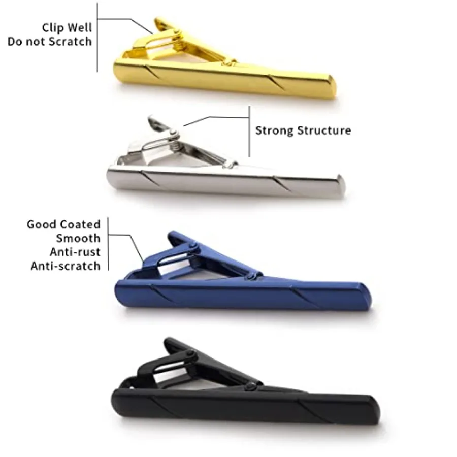 คลิปหนีบเนคไทสำหรับผู้ชาย 4 ชิ - Men Accessories Gift Box บทวิจารณ์และราคา